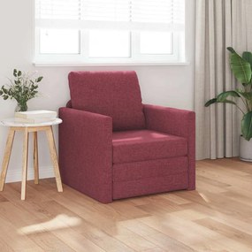 vidaXL Sofá-Cama 2-em-1 Vermelho Vinho 74x77x81 cm Tecido