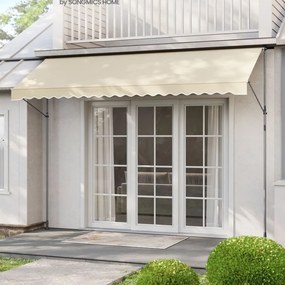 Toldo varanda  400 x 120 cm de fixação para proteção solar bege