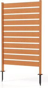 1x Painel de Privacidade para Jardim, 93 x 63,5 x 154,5 cm, Instalação Flexível, Castanho