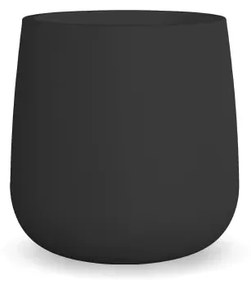 Vaso de flores colorido redondo Polietileno CASA, JARDIM, RESTAURANTE, BAR CAMELIA 40 (ø33,5 x 39cm) - Preto