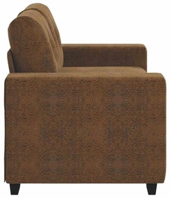 Sofá Loveseat vidaXL Castanho 120 cm em Pele Sintética