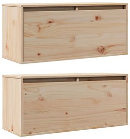 Armários de parede 2 pcs 80x30x35 cm madeira de pinho maciça