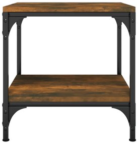 Mesas de apoio 2 pcs 40x40x40 cm derivados madeira fumado