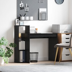 vidaXL Mesa de Computador Carvalho Negro