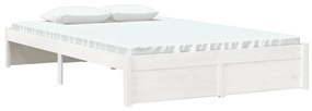 Estrutura de cama 120x200 cm madeira maciça branco