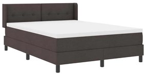 Cama Box Marrom Escuro 140 x 190 cm Tecido e Espuma