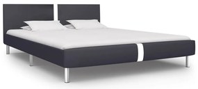 Estrutura de cama 140x200 cm couro artificial preto