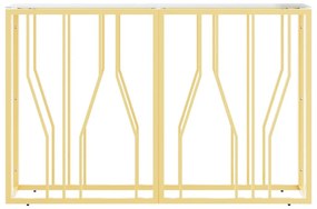 Mesa consola 110x30x70 cm aço inoxidável e vidro