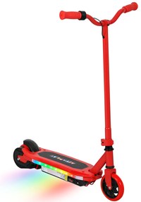 AIYAPLAY Trotinete Elétrica para Crianças Máx. 10 km/h Motor 80 W Autonomia Máxima 8 km Trotinete com Luzes LED Travão Traseiro 76x46x93 cm Vermelho