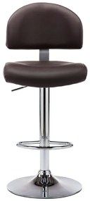 Banco de bar couro artificial castanho