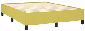 Estrutura de cama sem colchão 140x200 cm tecido verde