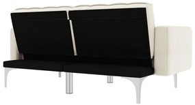 Sofá-cama tecido creme