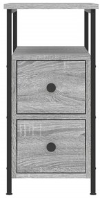 Mesas de cabeceira 2 pcs derivados madeira sonoma cinza