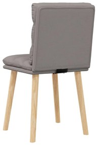 Cadeiras de jantar 2 pcs tecido cinzento-acastanhado