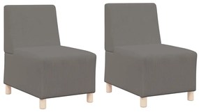 Sofá Chiar 2 pcs Cinzento-claro 55 x 74 x 82 cm
