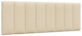 vidaXL Almofadão de cabeceira 120 cm tecido creme