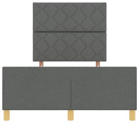 Estrutura de Cama de Tecido Cinza Escuro vidaXL 120x190 cm