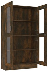Vitrine 82,5x30,5x150 cm derivados de madeira carvalho fumado