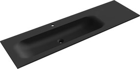 Mexen Vela lavabo embutido no tampo esquerdo 161 x 46,5 cm, preto mate - 25231671L