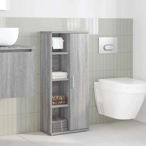 Móvel p/ casa banho c/ suporte rolos 39x22x90 cm sonoma cinza