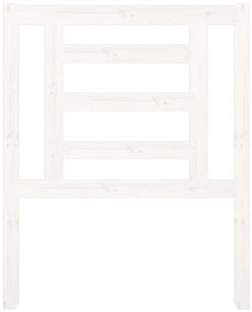 Cabeceira de cama 81x4x100 cm pinho maciço branco