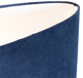Moderno candeeiro suspenso preto abajur azul 2-luz - TANBOR Moderno