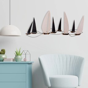 Acessório Decorativo de Metal Ocean – Multicolor – 117 x 5 x 52 cm