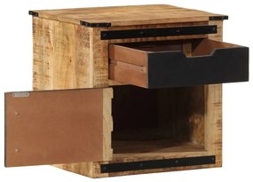 Mesa de cabeceira 45x40x45 cm madeira de mangueira maciça