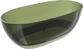 Mexen Pure olive banheira independente transparente 170 x 80 cm, rolha cromada - 58071708001