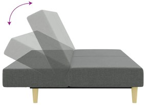 2 pcs conjunto de sofás tecido cinzento-escuro