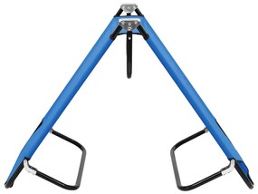 Espreguiçadeira/cama dobrável aço azul