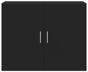 Armário de parede 80x42,5x40 cm derivados de madeira preto