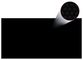 Película p/ piscina PE solar flutuante 1200x600 cm preto e azul