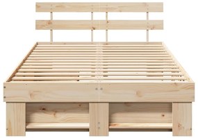 Cama com Gavetas - 135 x 190 cm - Madeira de Pinho Sólido