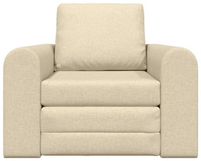 Sofá Cama 2 em 1 Creme 98x71x83 cm Tecido