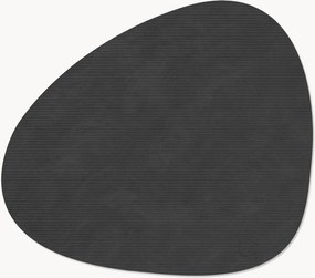 Conjunto de bases de mesa assimétricas em couro artesanais Curve, conjunto de 4