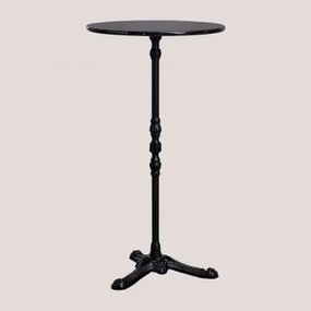 Mesa Alta De Bar Em Mármore Roma Mármore Negro Marquina & Redondo & Preto - Sklum