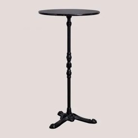 Mesa Alta De Bar Em Mármore Roma Mármore Nero Marquina & Redondo & Preto - Sklum