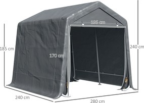 Abrigo Exterior para Jardim Impermeável Modello GrigioFlex – 280x240x2