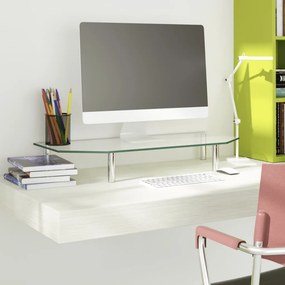 vidaXL Suporte para monitor 60x26x8,6 cm vidro transparente