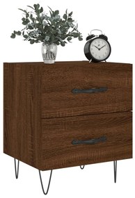 Mesa de cabeceira 2 pcs derivados de madeira carvalho castanho