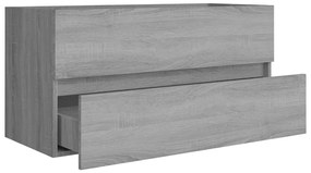 Móvel p/ lavatório 90x38,5x45 cm derivados madeira cinza sonoma