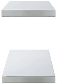 Prateleiras de parede 2pcs 100x23,5x3cm aço inoxidável prateado