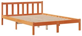 Cama com estante sem colchão 140x190 cm pinho maciço