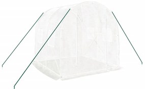 Estufa com estrutura de aço 4 m² 2x2x2 m branco