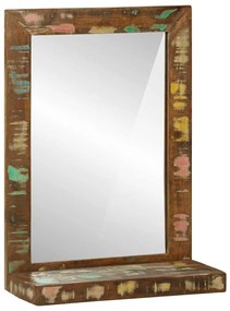 Espelho de Casa de Banho 50x22x70 cm Madeira Maciça Reaproveitada
