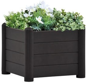 Canteiro elevado para jardim PP 43x43x35 cm antracite