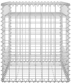 Postes/cestos gabião 2 pcs 50x50x60 cm ferro