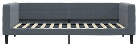 Sofá-cama com gavetão 90x200 cm veludo cinzento-escuro