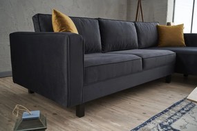 Sofá de Canto Kale – Antracite – 258x83x181 cm